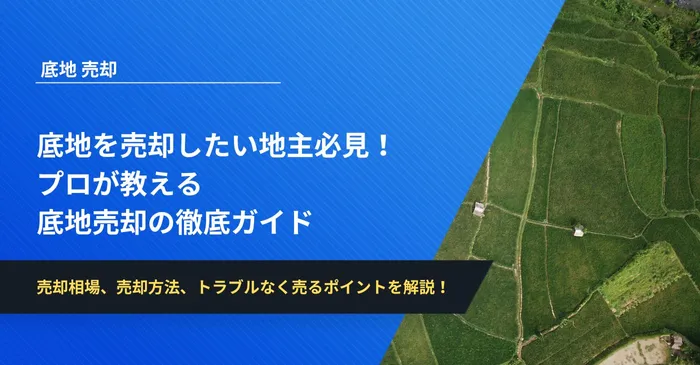 底地を売却したい地主必見！プロが教える底地売却の徹底ガイド