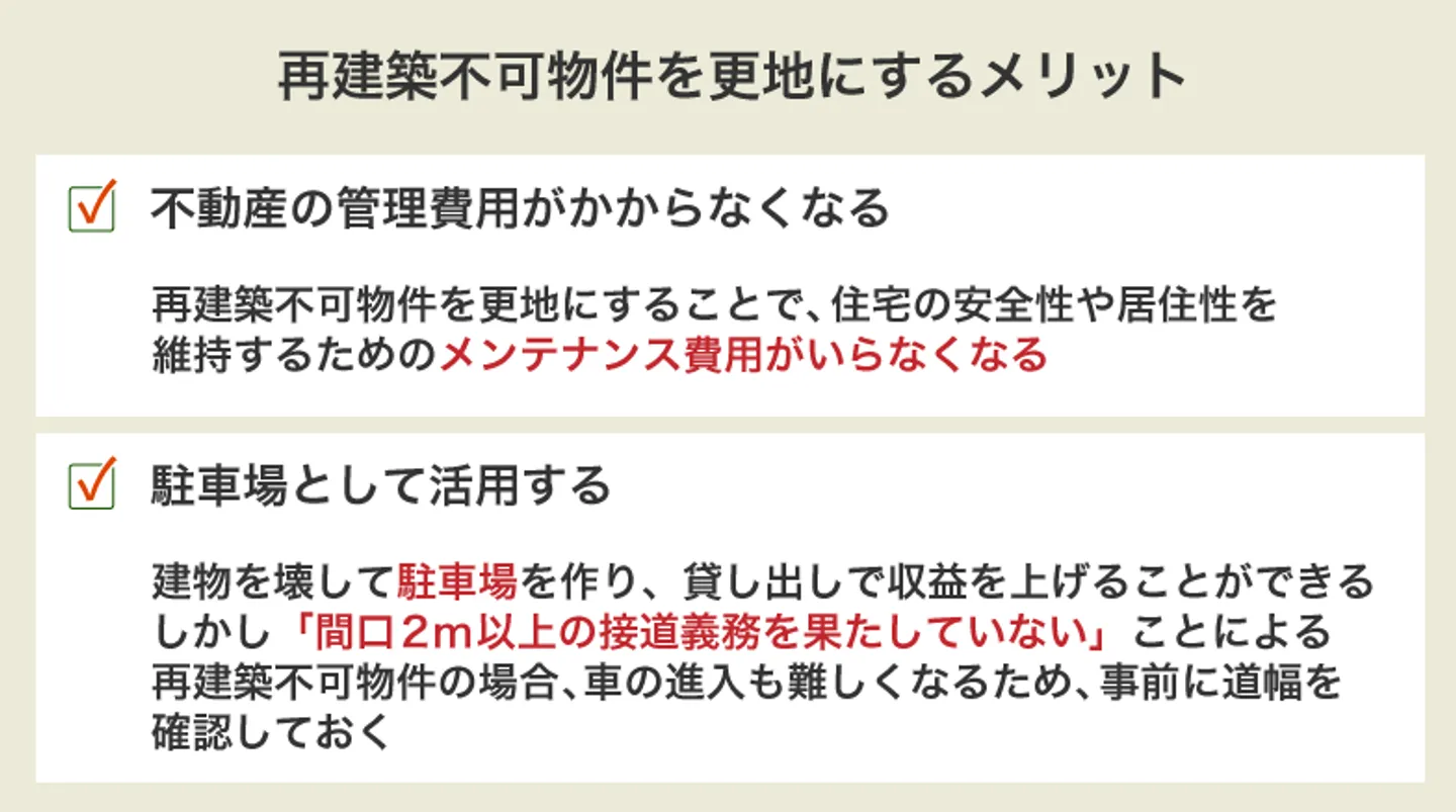 再建築不可物件を更地にするメリット