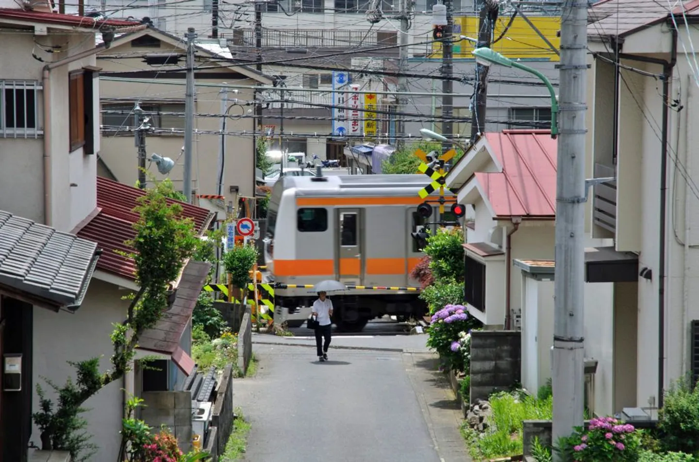 線路沿いの家